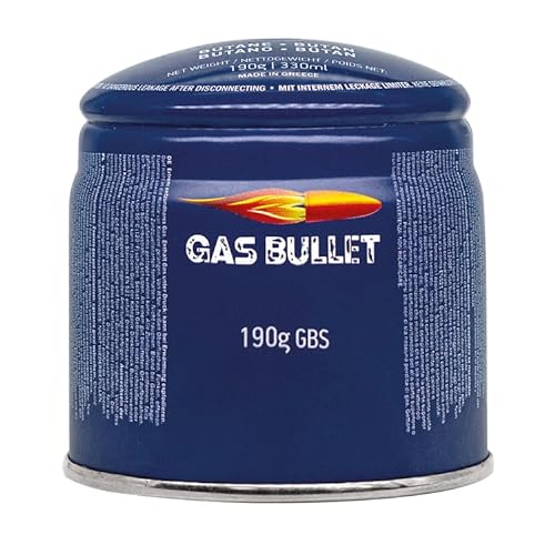 Gas Bullet Gaskartusche 190g passend für Gaskocher mit Stechkartuschen, (72)